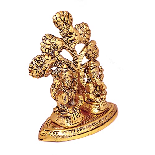 Kridaykraft Laxmi Ganesh Metal Statue/Murti For Diwali Pooja Good Luck,Laxmi Ganesh Idol For Home Decor,Religious Gift Showpiece